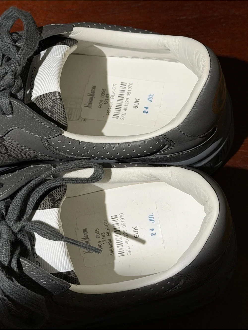 Gucci Gray GG Monogram Low-Top Sneakers
